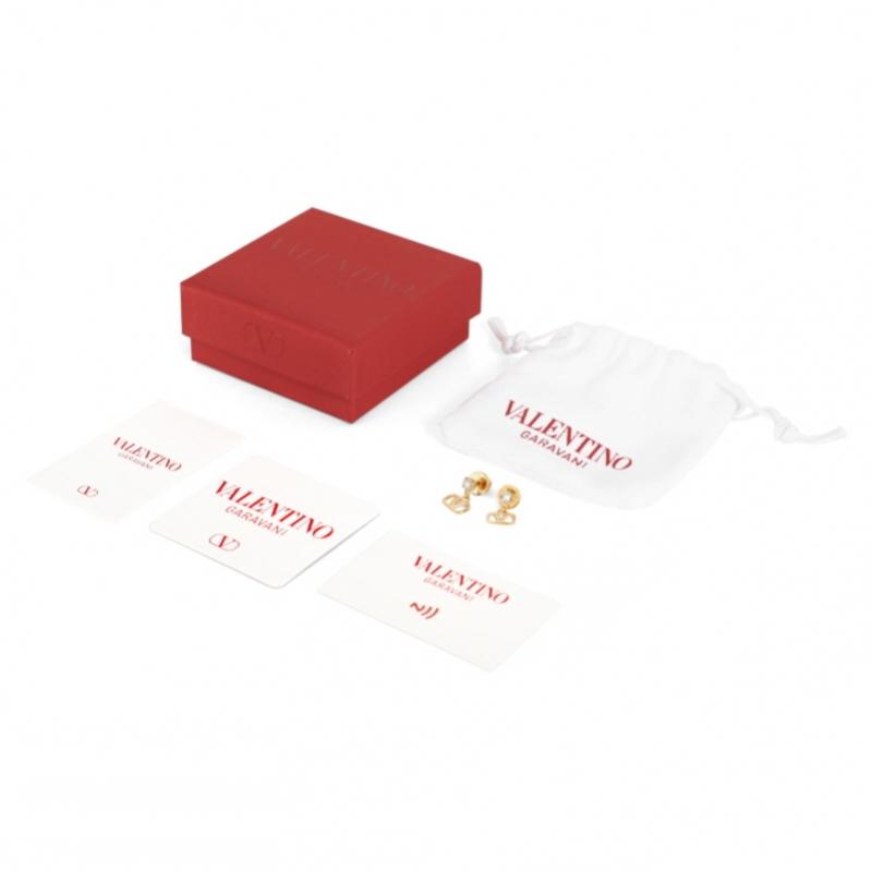 Valentino V Logo Crystal Drop Earrings J0h29 Ycw Mh5