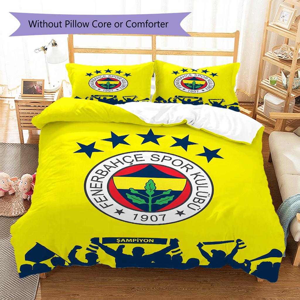 Sportovní klub Fenerbahce, Povlečení se vzorem FCSB, Sada přikrývek Povlak na přikrývku Povlak na polštář Domov Narozeninový dárek (1 * povlak na peřinu + 2 * povlak na polštář, bez jádra)