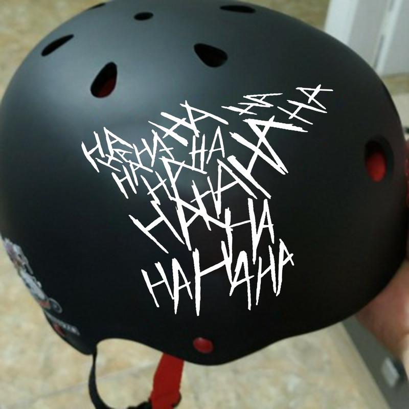 Funny motorcycle helmet sticker Hahaha Reflective Type Motorbike Vinyl Waterproof For Bumper Refrigerator Door Car Headlights