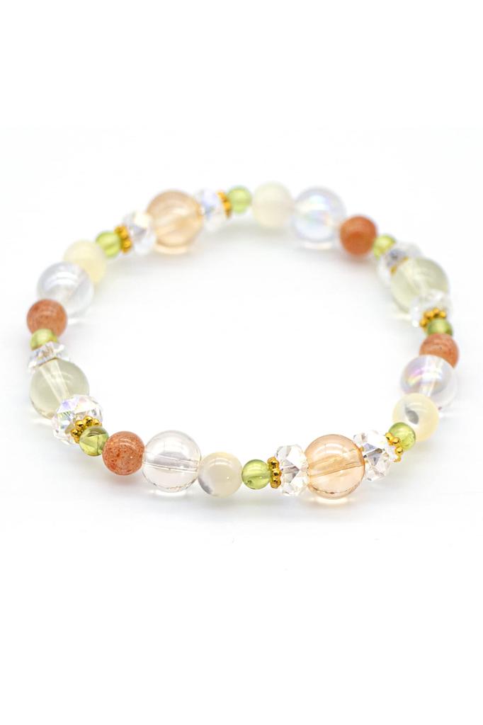 Power Stone Bracelet for and Reconciliation by Onmyodo Artist Keiya Natural Peridot and Good Luck Made in [Prayed] Love, Marriage, Takahashi. Women's.