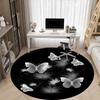 1pc Butterfly Pattern Chair Carpet for Office, Soft, Non-Slip Polyester Mat, Office, Entryway, Living Room, Bedroom,  Yy251207242