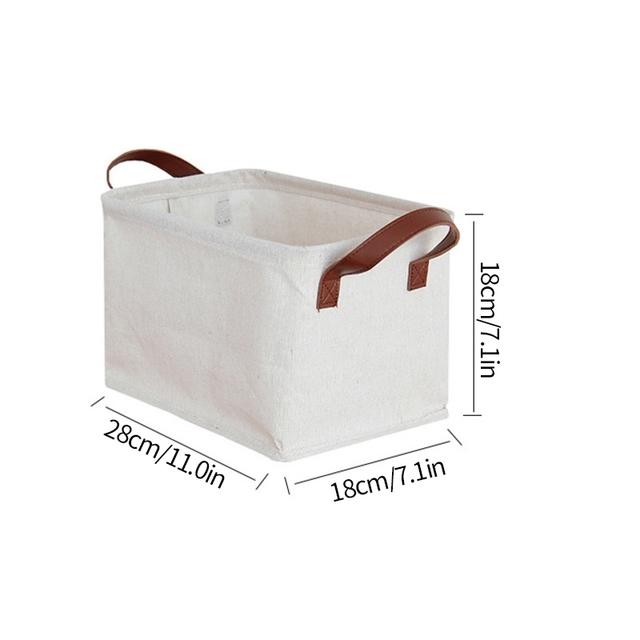 Cotton Linen Dirty Clothes Laundry Basket Collapsible Laundry Hamper Toy Storage Household Sundries Storage Basket with Handle