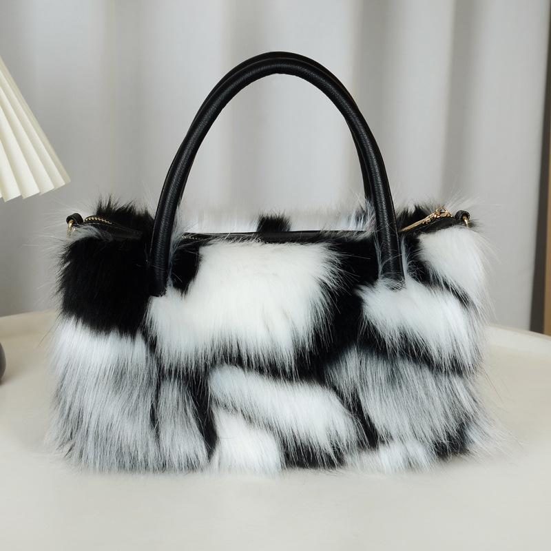2025 Fall/Winter Women's Plush Faux Fur Crossbody Shoulder Bag