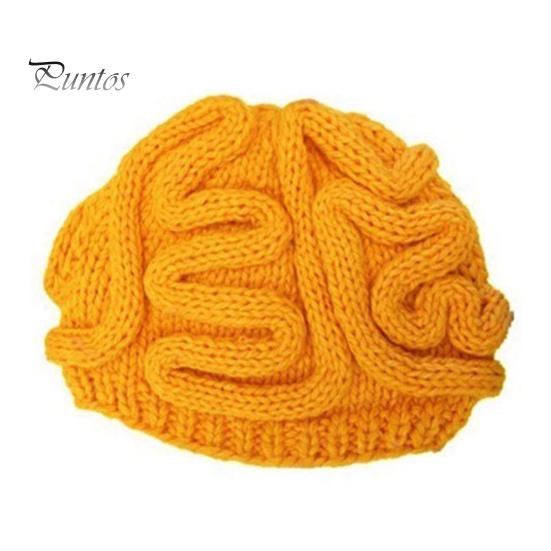 

Шляпа-мозг ужасов в виде мультяшной комедии на Хэллоуин, вязаная эластичная толстая шапка для взрослых и детей, сохраняющая тепло, детский чепчик, зимний головной убор оранжевый