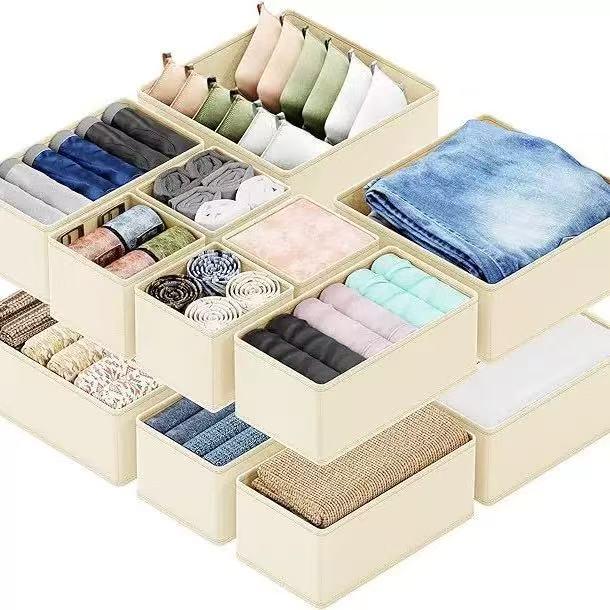 Foldable Underwear & Bra Drawer Organizer with Compartments