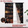 2D flat Photography Backdrop Tapestry Cozy Library with s 100% Polyester Anniversary Use for Suitable for event decoration