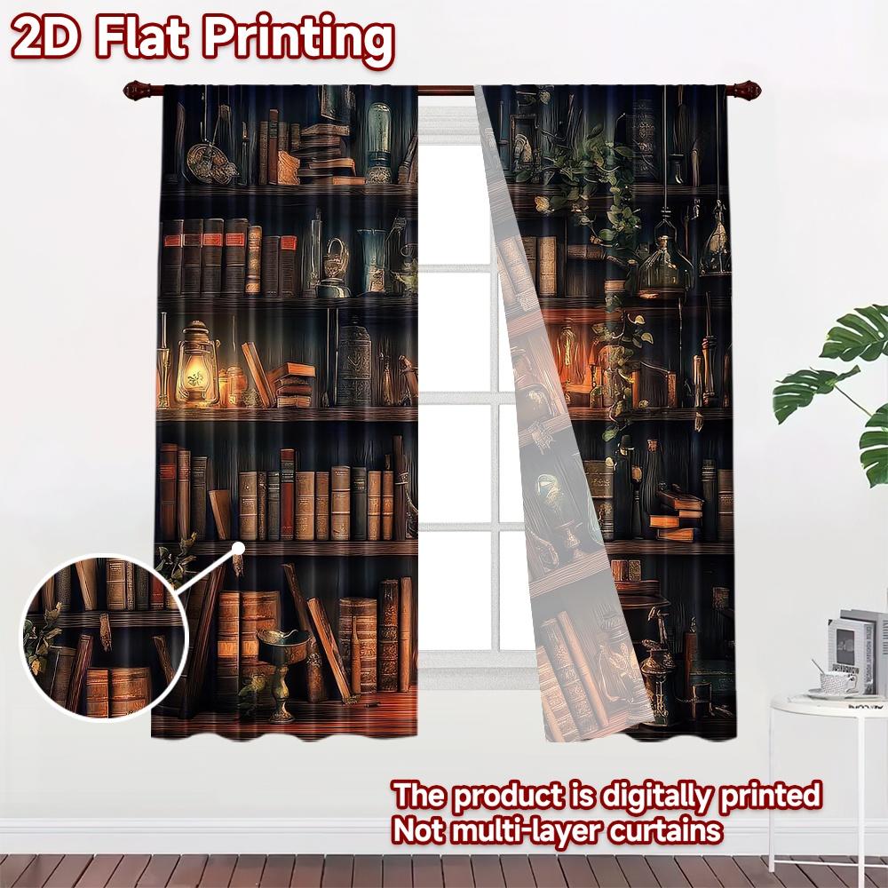 2D flat Photography Backdrop Tapestry Cozy Library with s 100% Polyester Anniversary Use for Suitable for event decoration