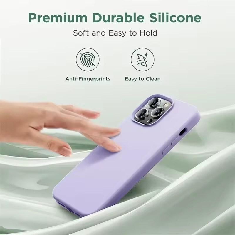 Liquid Silicone Case For Apple iPhone17 Air 15 16E 14 13 12 11 Pro Max Plus Mini XS XR 7/8 SE Phone Official Style Protective Cover