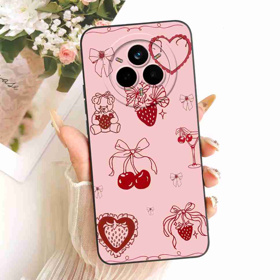 Für Oppo Realme 14 Pro 5G Hülle Neue Katze Blume Weiches Silikon Cover Für Realme 14Pro 14 Pro 5G Handyhülle Stoßfeste Capa