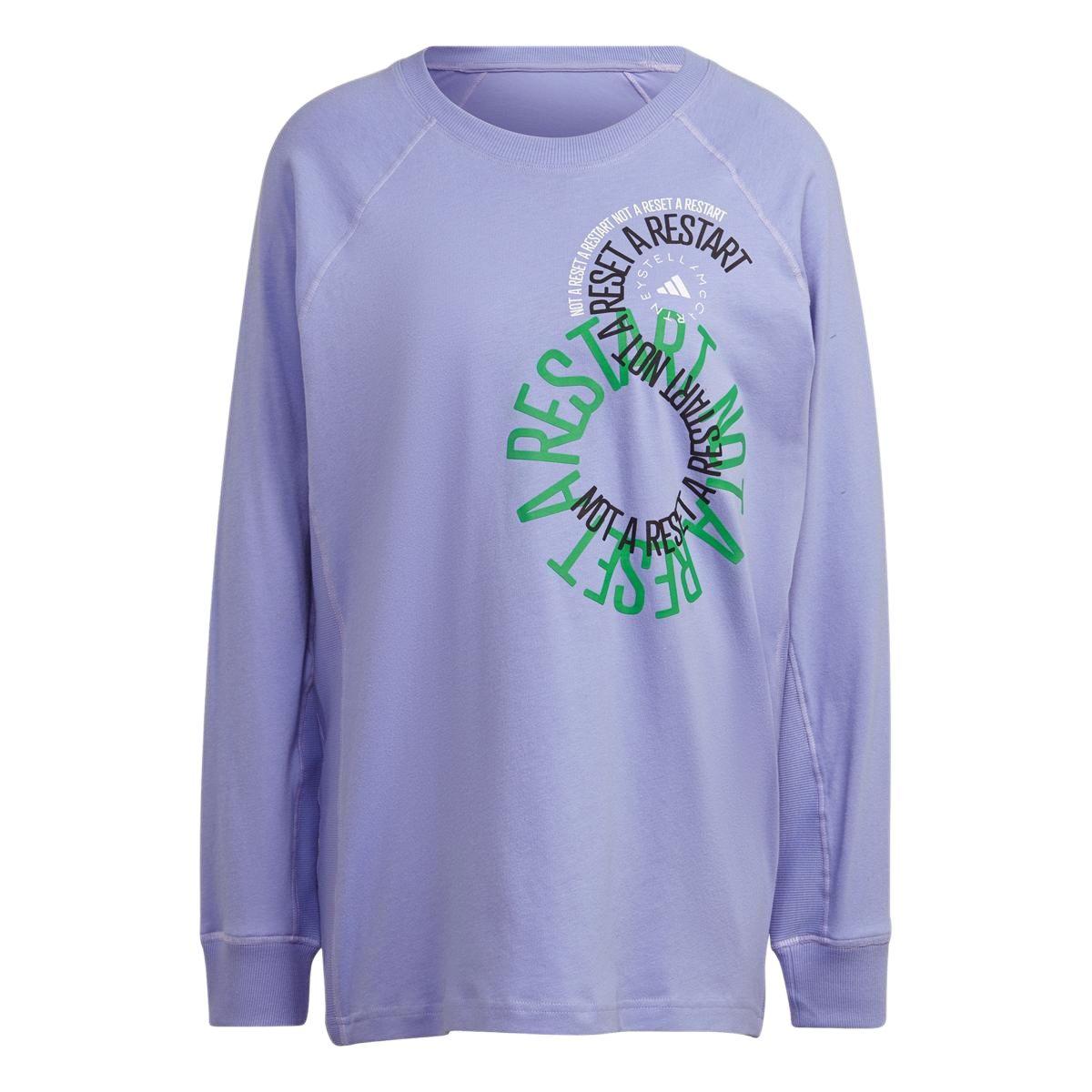Adidas x Stella McCartney T Shirt Unisex Glossy Finish Purple IB5896- 2XS