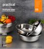 Extra Large Non-Slip Stainless Steel Bowl for Vegetables, Dough Kneading, and Laundry