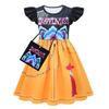 Kinder Mädchen Anime Cartoon POP Sängerin Super Star Gedruckt Rüschenärmel Faltenkleid Halloween Cosplay Kostüme