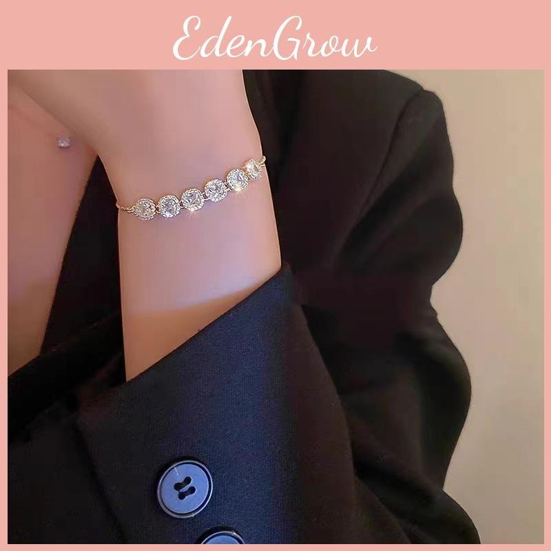 Modern Design Geometric Zircon Bracelet For Women Light Luxury Jewelry Gold
