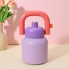 Dopamine Portable Stainless Steel Children's Mug with Straw Large Cartoon Pot-bellied Mug.
