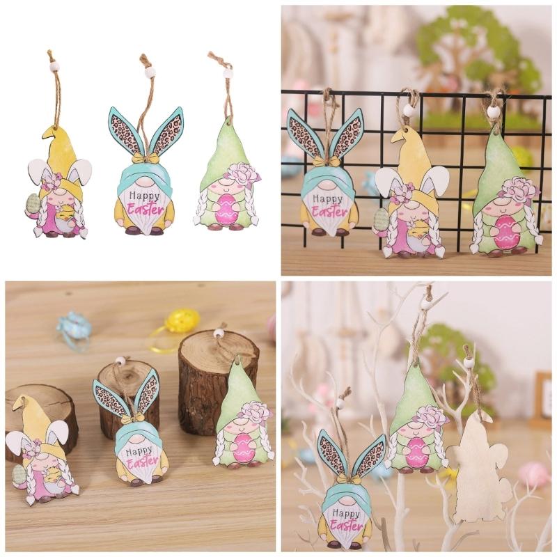 Unique Facelessed Holiday Wood Ornament Hanging Pendant For Holiday Celebration Hanging Decoration
