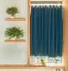 Iams Cafe Curtains Wide X 90cm Long Level 2 Blackout Blackout Zeon Privacy Curtains for Small 90cm Long Tension In [145cm / / Navy] Window, (Made