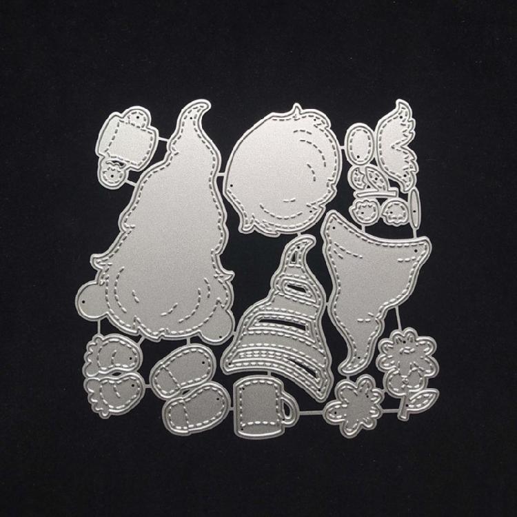 Christmas Gnome Metal Die Cuts Card Embossing DIY Photo Album Template Molds