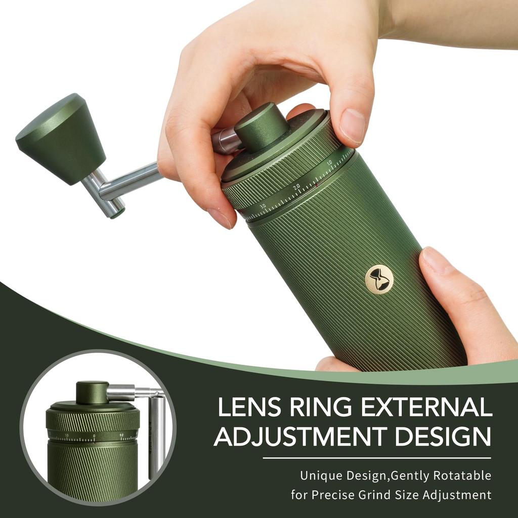 TIMEMORE Chestnut S3 Hand Grind Kaffeemühle, Time More Kaffeemühle, manuell, Trichterkapazität 30 g, komplett aus Metall, externer Zifferblatttyp, ausgestattet mit S2C 890 Mörser