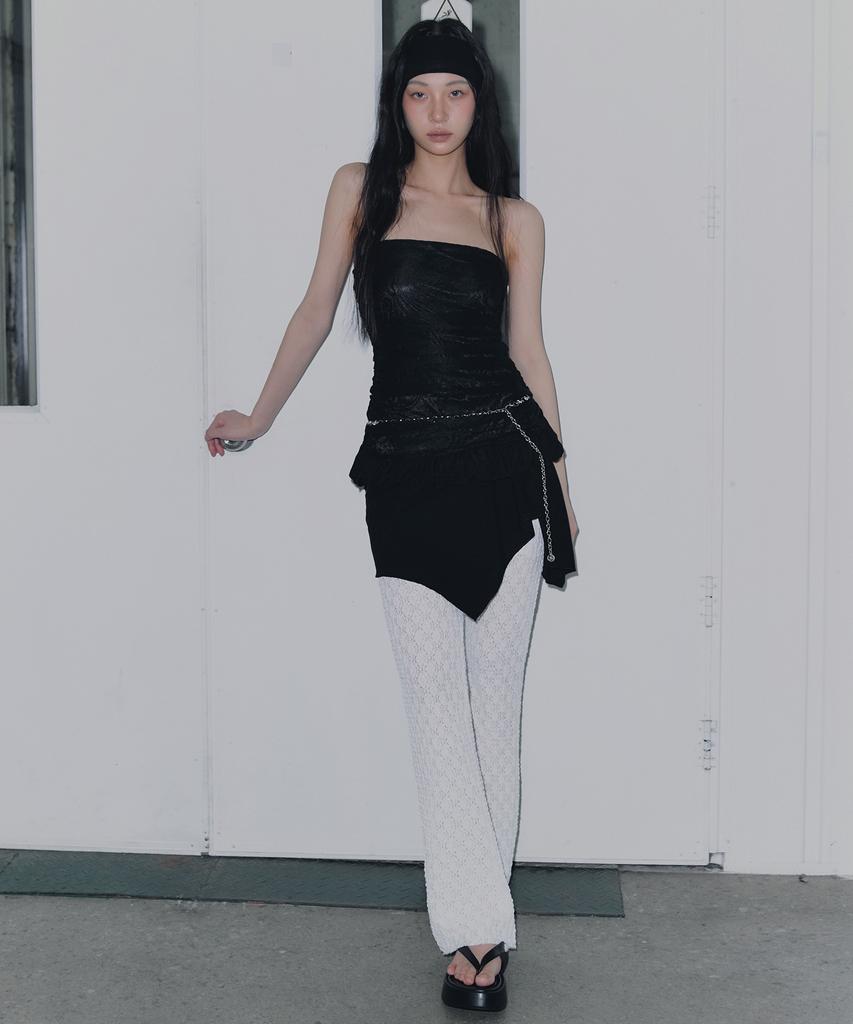 Geulouhaideu Nella Lace Shirring Frill Top