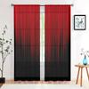 2 Pieces, Vibrant Red and Black Striped Curtains - Semi Dark and Easy To Hang - Living Room, Bedroom, Kitchen, Home Decoration