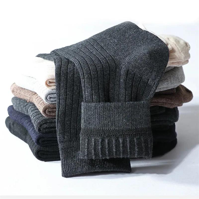 10 párů/sada Pánské ponožky Bavlna Dlouhé Business Vysoce kvalitní tlusté teplé ponožky na podzim Zima Pánské zateplené