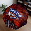 Thunder Basketball Team Umbrella 8-Frame for Travel, Camping, Casual Lightweight Portable Umbrella, Essential for Every Family Holidays Gift