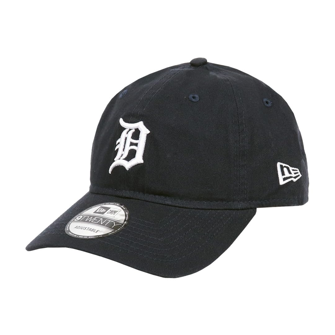 

New Era 9TWENTY MLB and Cap with Brand Detroit Navy Blue Cap, Men s Women s Low-Profile Logo, Unisex, Baseball, Golf, Tigers, [Used]