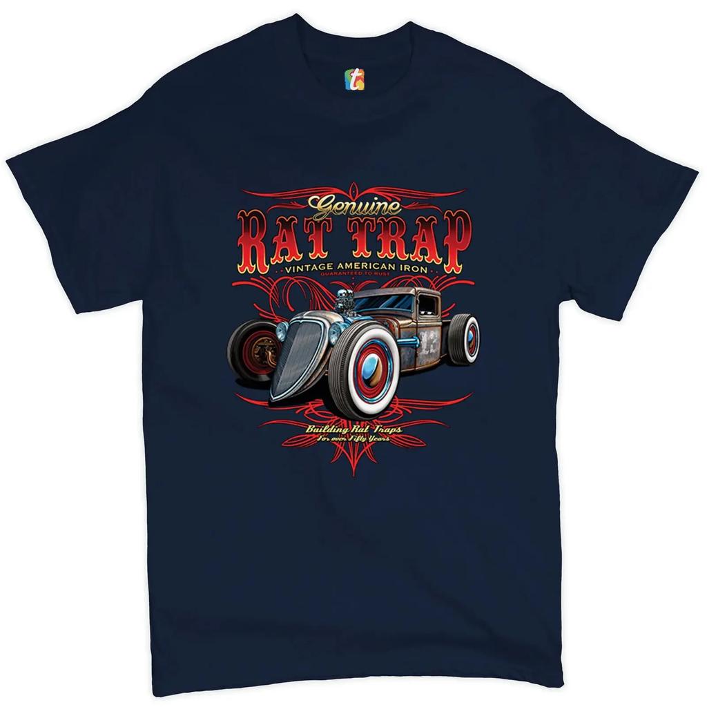 Genuine Rat Trap Route 66 Vintage Hot Rod Old School TShirt Summer Cotton ONeck Short Sleeve Mens T Shirt New S3XL