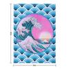 Vaporwave Aesthetic Great Wave Seigaiha Ocean Sunset Throw Blanket for Sofa Christmas Gifts Plaid Thin Blankets
