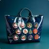 Christmas Printed PVC Waterproof Tote Bag Amazon European and American Women Commuter Shopping Handbag