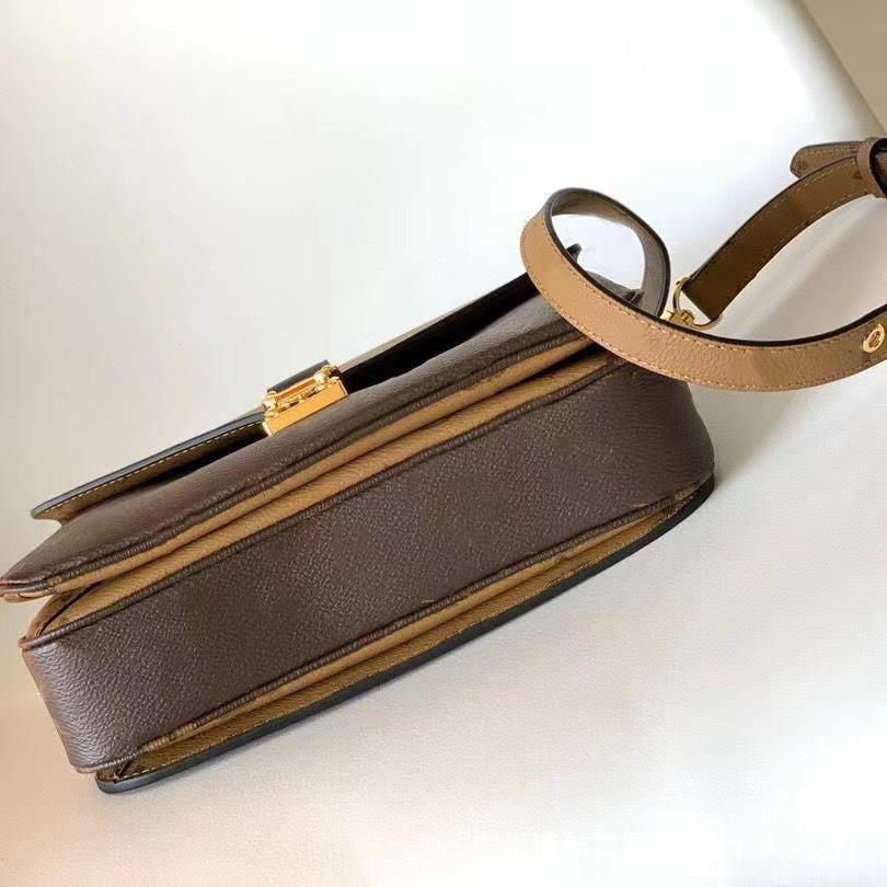 Guangzhou Retro Monogram Genuine Leather Women's Crossbody Messenger Bag