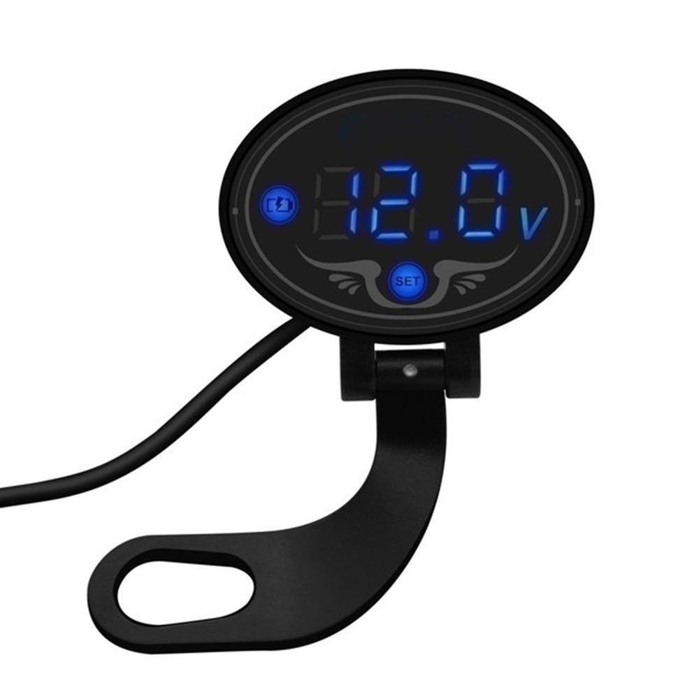 Universal Motorcycle Electronic Voltmeter Waterproof Dust-proof LED Watch Digital Display Panel Meter Motorcycle Accessories