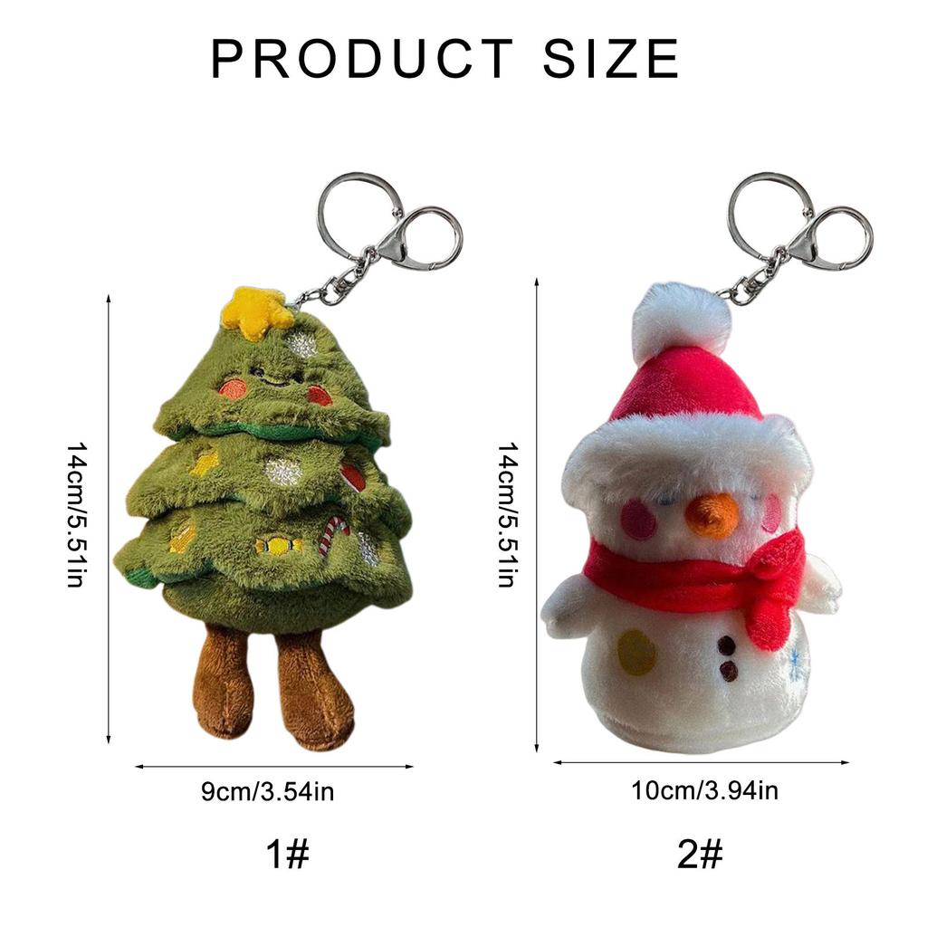 Fashionable Christmas Tree Sturdy Plush Toy Ornament Keychain Soft and Lovely for Festival Atmospheres Decoration