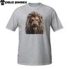 Unisex Lion Head Graphic Short-Sleeve T-Shirt Mens Womens Tees Top | Unique Wildlife Print Tee
