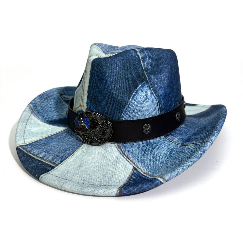 Western Cowboy Hat Retro Retro Color Matching Peach Heart Top Jazz Hat Mountaineering Top Hat