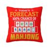 Mahjong Tile Pattern Cushion Cover X Cm Polyester Velvet Throw Pillow Case For Sofa Car Seat Decoration Bedding Pillowcase