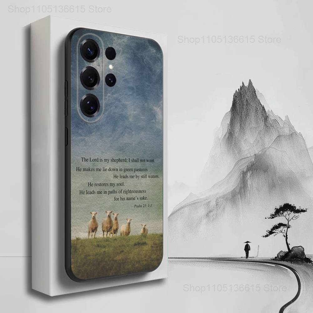 Believe Art Lsaiah 43-19 Case For Samsung S22,S25,S20,S10,Plus,Ultra,S24,S23,FE,S21,S9,Lite,Soft Silicone Black