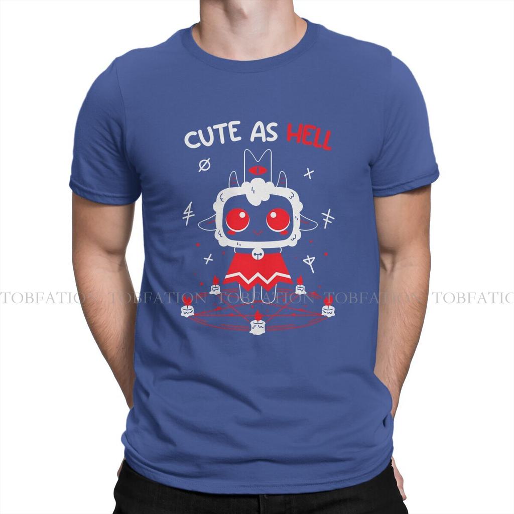 Cute As Hell Cult Of The Lamb Goat Game Unisex T Shirt Cotton Punk Crewneck Tee Shirt Harajuku Short Sleeve