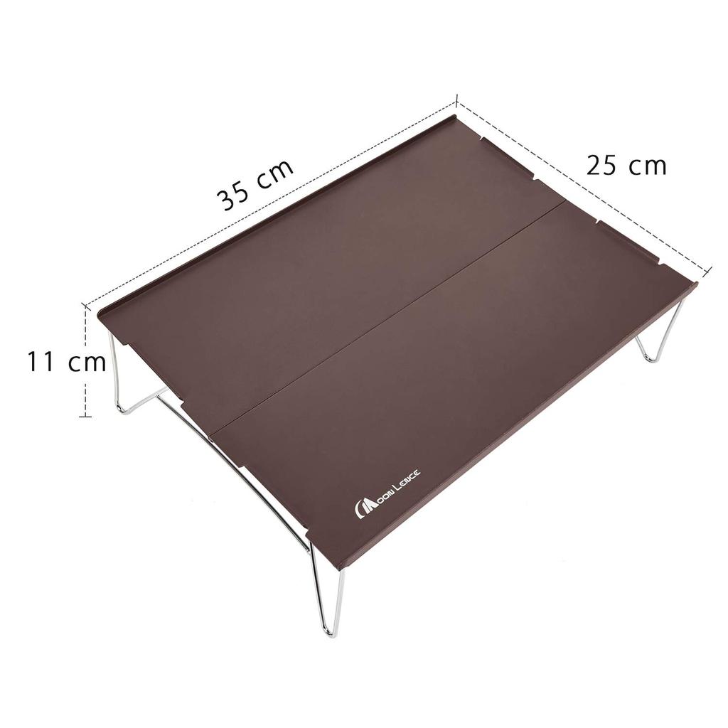 MOON LENCE Folding Outdoor Camping Aluminum Low Perfect for Solo Includes Storage Bag Table, Alloy, Table, Camping, Compact, Ultra-Lightweight (465g),