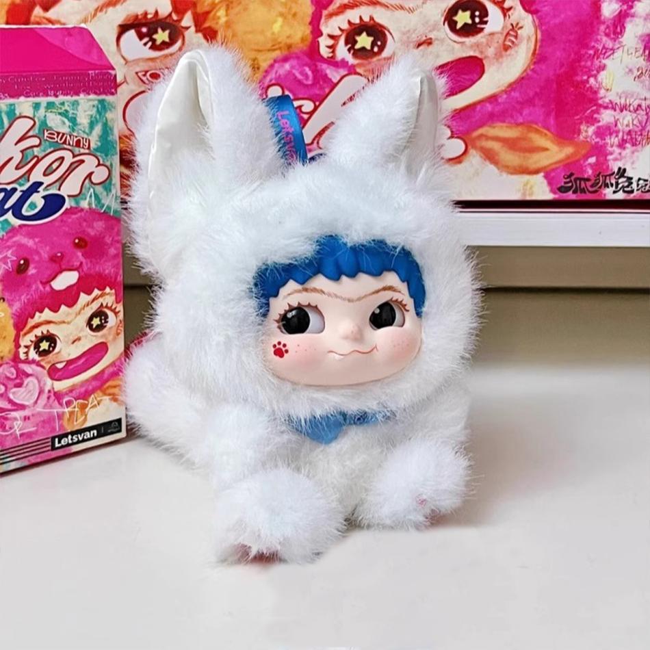 Wakuku FoxandBunny Trickor Treat Blind Box Cute Action Figure Mystery Box Fox Bunny Anime Doll Keychain Kid Suprise Christmas High Quality Toys