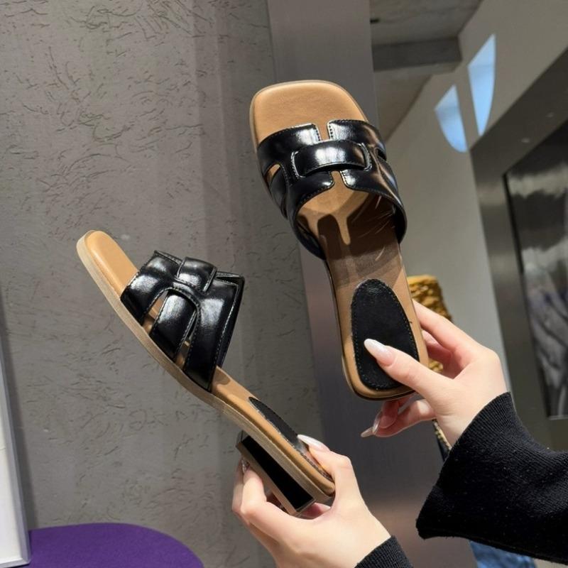 Fashion 2025 New Summer Designer Traf Woman Flat New Slippers Woven with Comfortable Women's Shoes Casual Bottom Slippers Women's Shoes