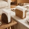 Rustic Style Vertical Napkin Dispenser Retro Tissue Storage Rack  Desktop Use