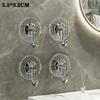 Strong Multi Functional No Drill Wall Mounted Traceless Adhesive Hooks For Bathrooms Bedroom Living Room Home