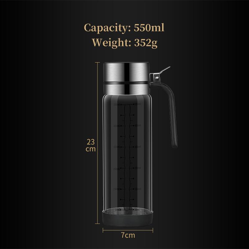 Oil bottle glass Oil pot leakproof Tank Kitchen soy sauce Bottles Vinegar Pots Seasoning Tool Set Of Household Flip Lid