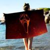 Cool H-Scream-W Microfiber Printed Beach Towel Mountain Climbing Yoga Beach Swimming Running Absorbent Soft Towel