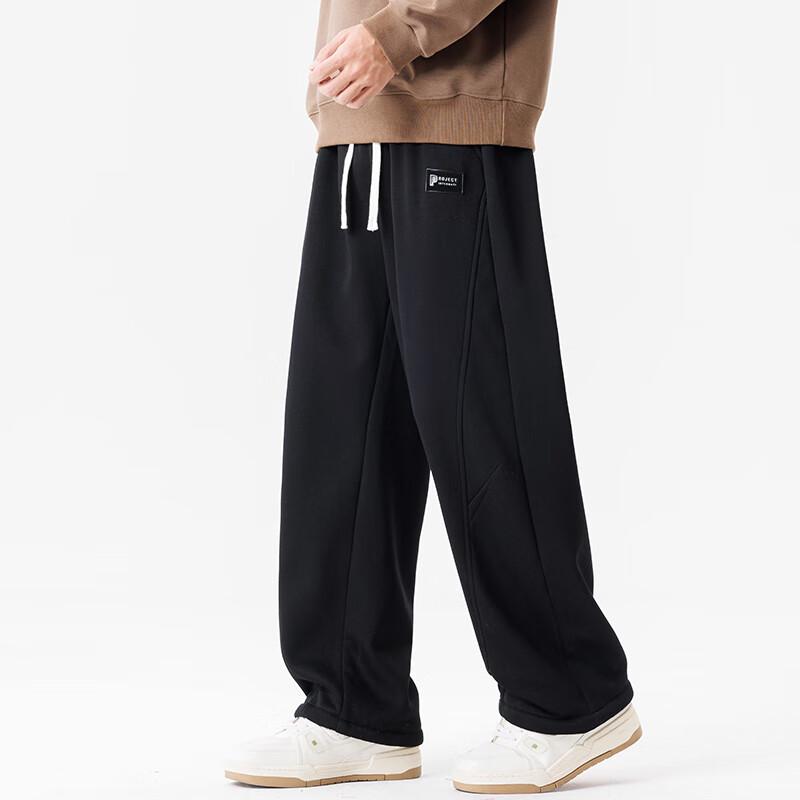 Wassup Sohot Men's Winter Warm Straight-Leg Fleece Pants