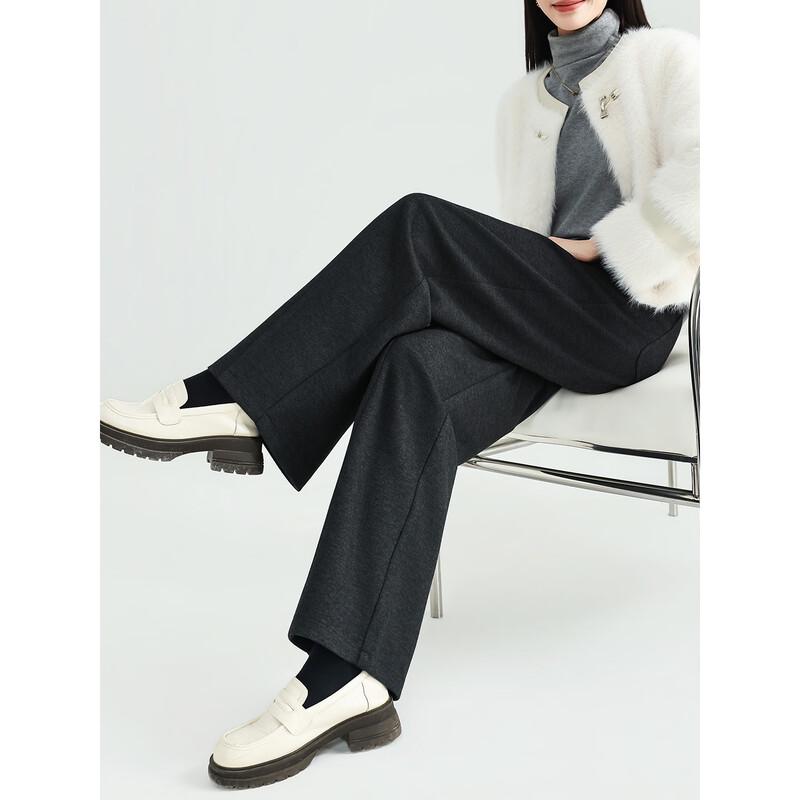 Mengshuya Winter High-Waist Relaxed Fit Pants for Pear Shapes