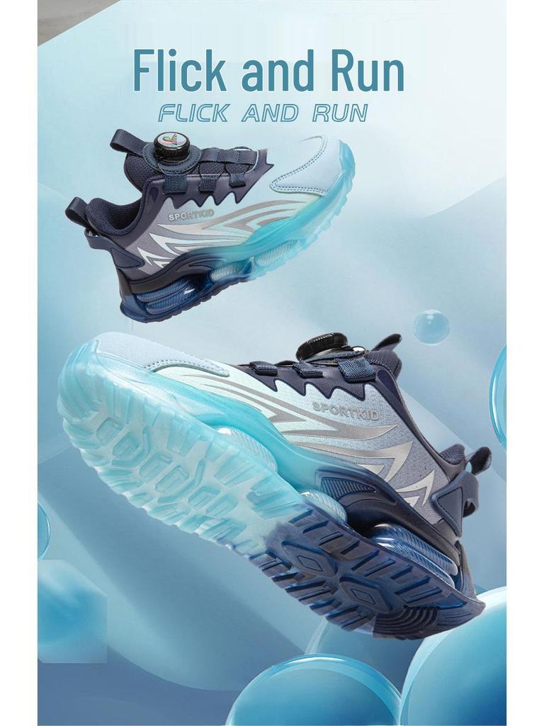 Scarpe da Corsa Antiscivolo in Pelle Autunnali/Invernali 2025 per Bambini con Fibbia Rotante - Ideali per Bambini di Taglia Media e Grande