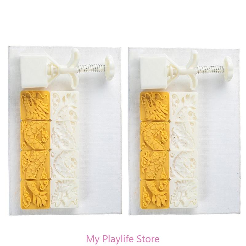 

Hand Pressed Mooncakes Press Mold Pastries Molds Cookie Stamp for Cooking Lover