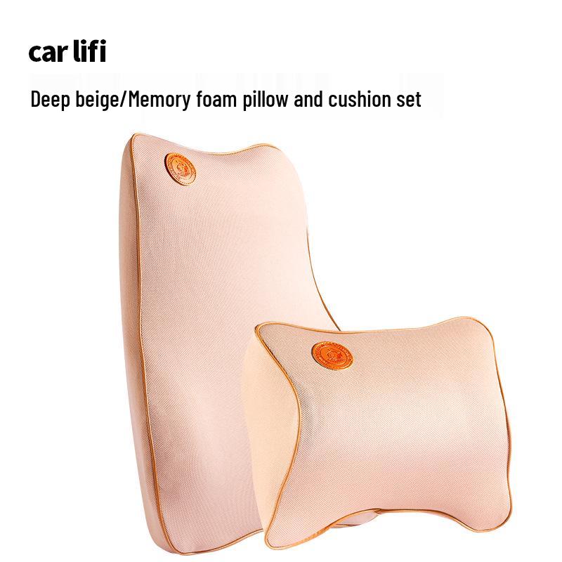 Memory Foam Car Seat Neck & Lumbar Support Pillow for Maybach, BMW, Tesla